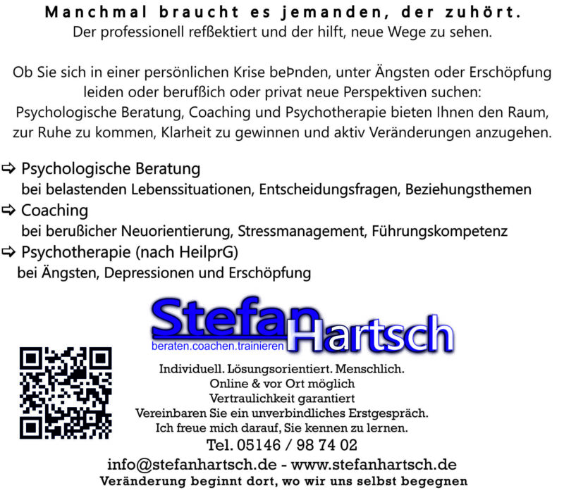 Berater und Coach und Heilpraktiker Stefan Hartsch